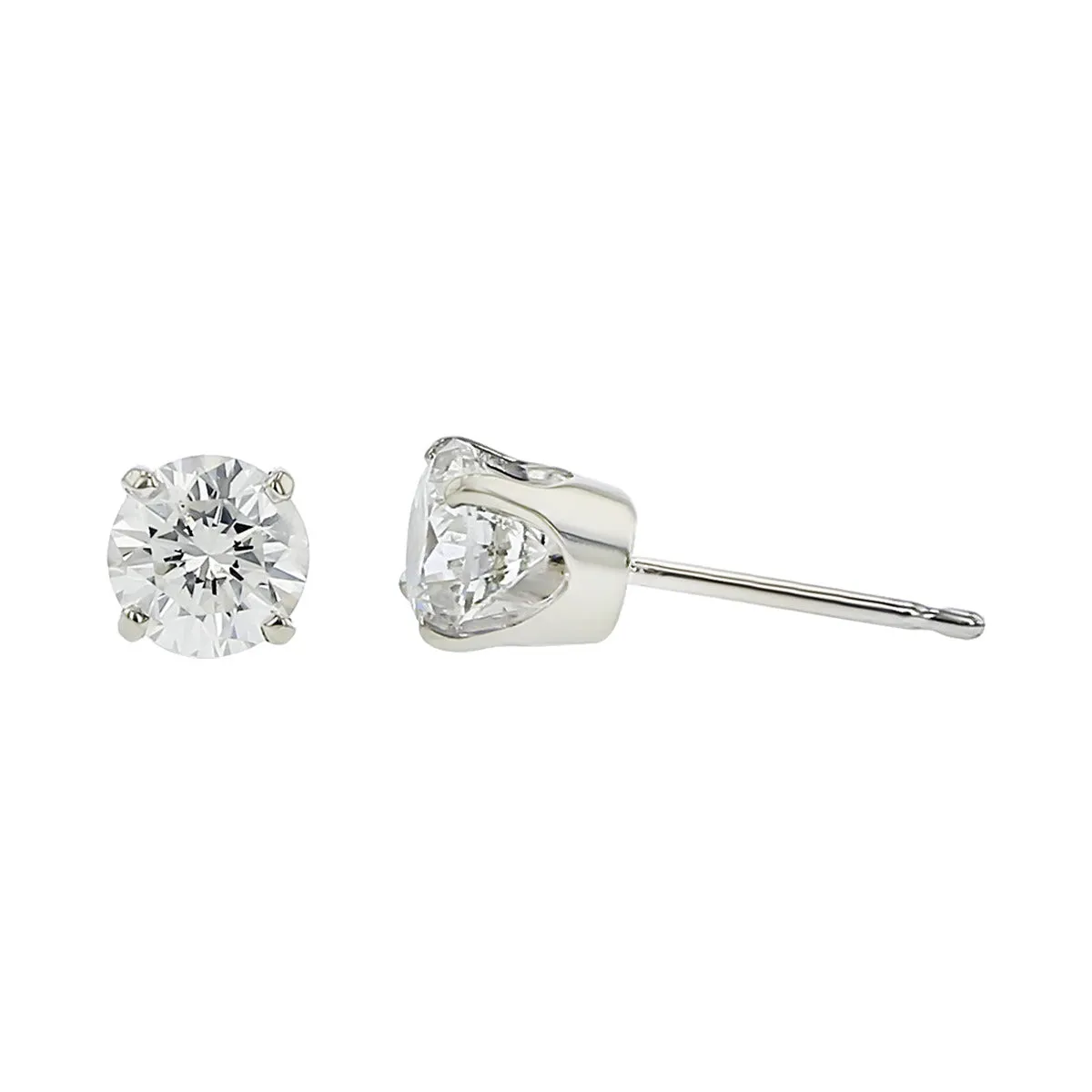 1.00-Carat Brilliant Diamond Stud Earrings