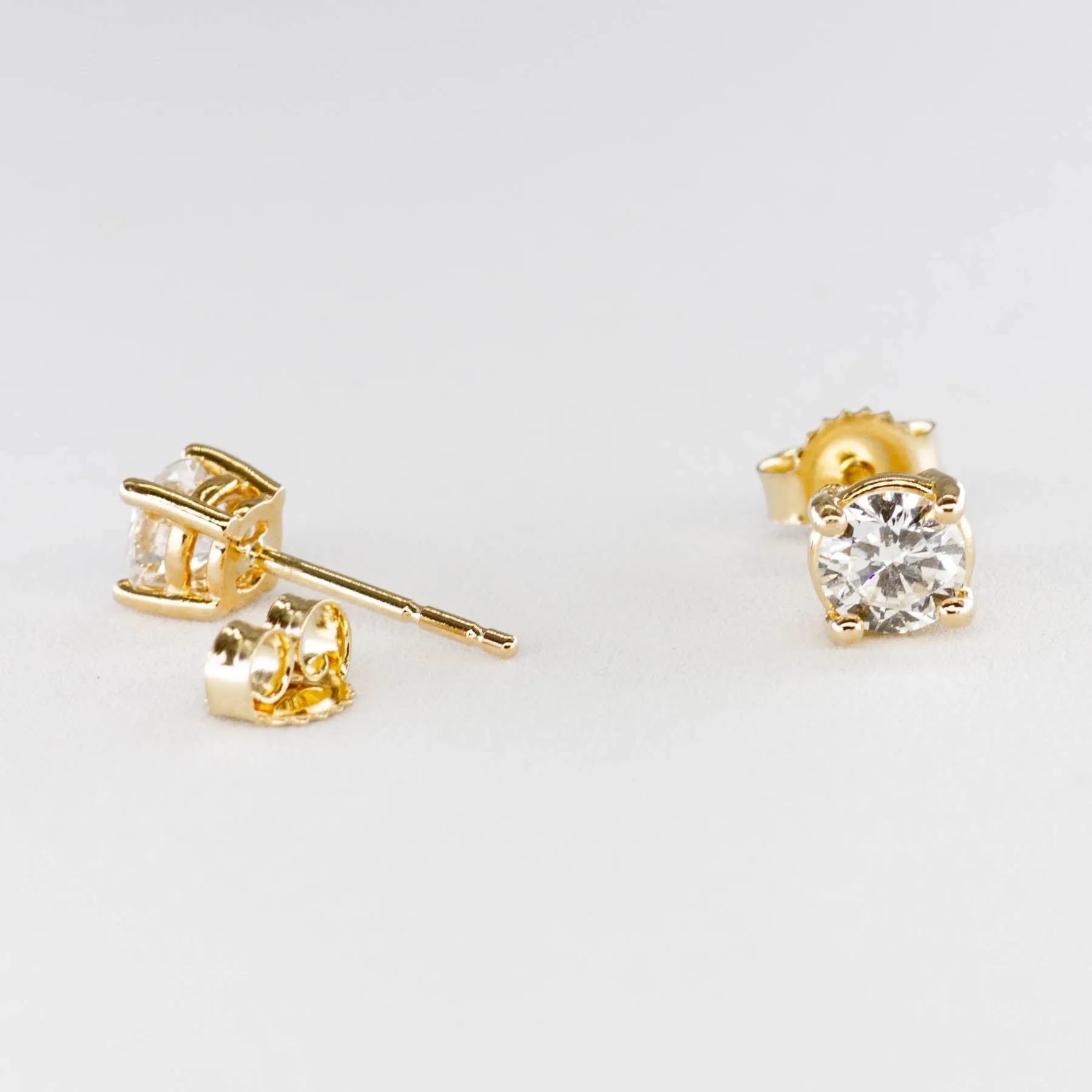 '100 Ways' Yellow Gold Diamond Studs | 0.63 ctw SI H/I |