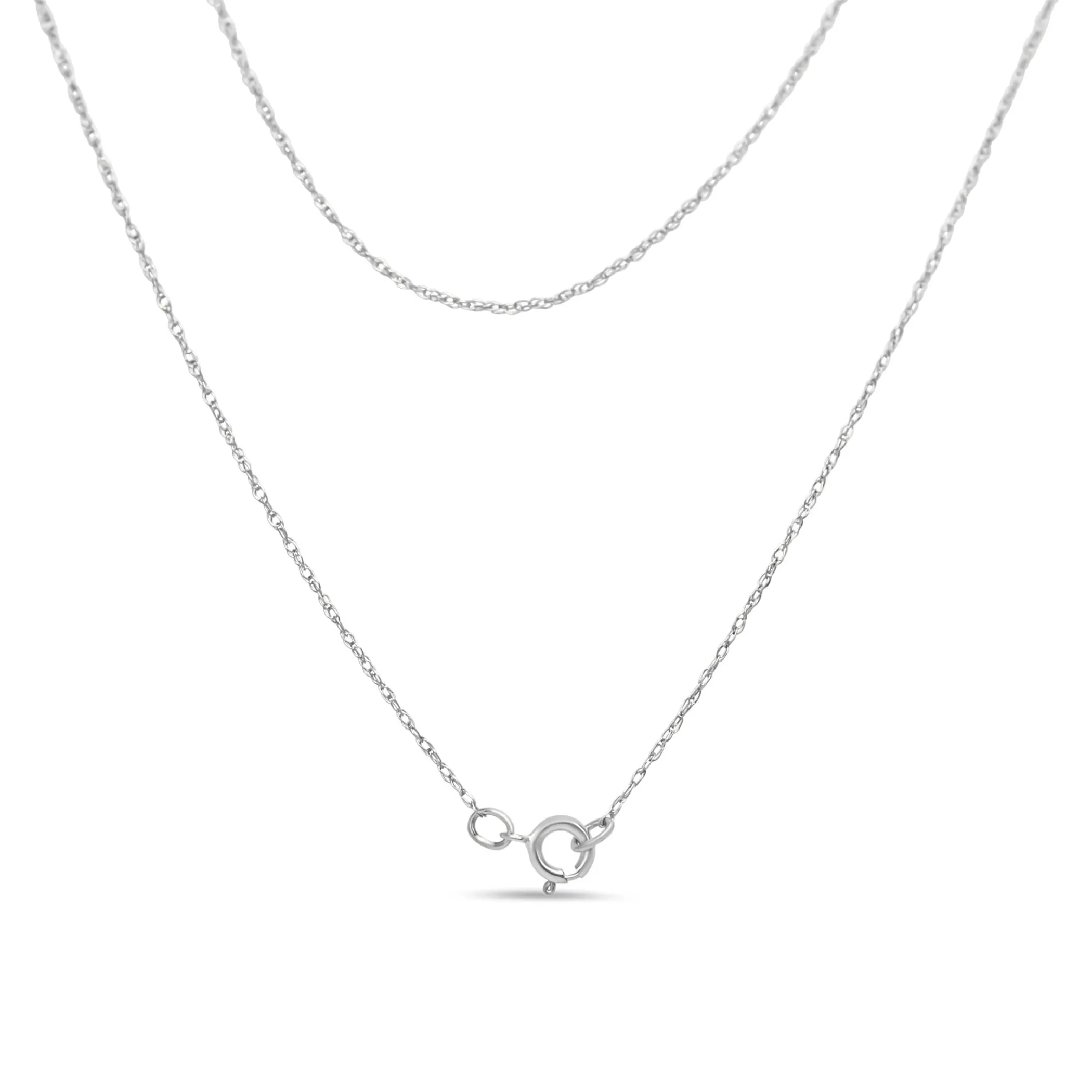 10K White Gold 1/4 cttw Diamond Cross Pendant Necklace (I-J, I2-I3)