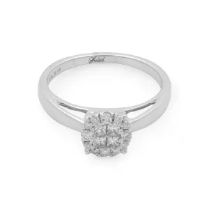 14K White Gold Engagement Women's Ring