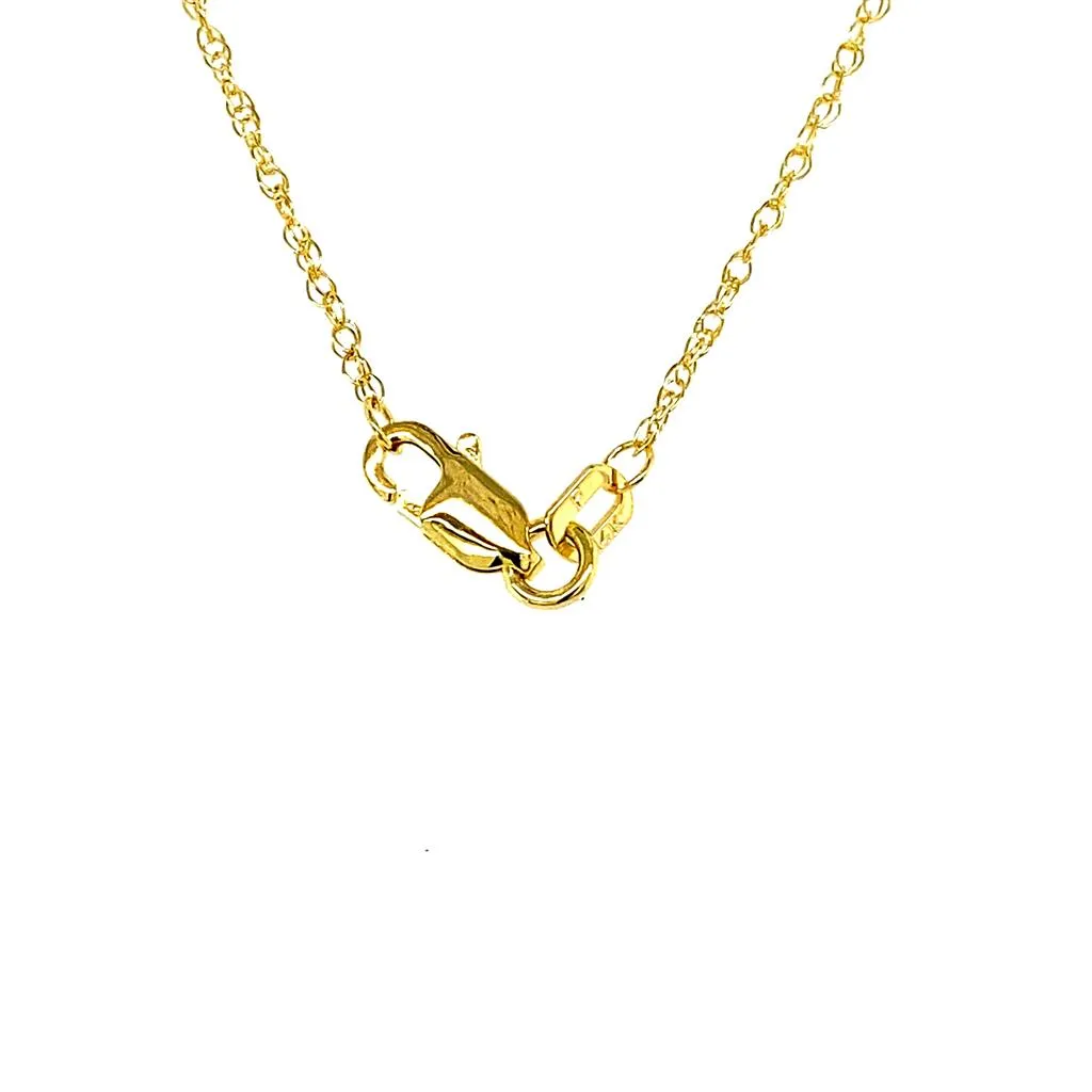 14K Yellow Gold 0.26ctw Diamond Marriage Symbol Necklace