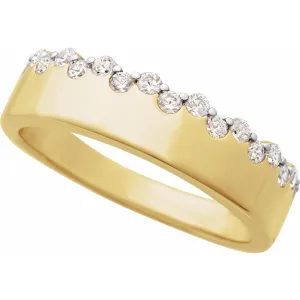 14K Yellow Gold 1/3 CTW Natural Diamond Ring