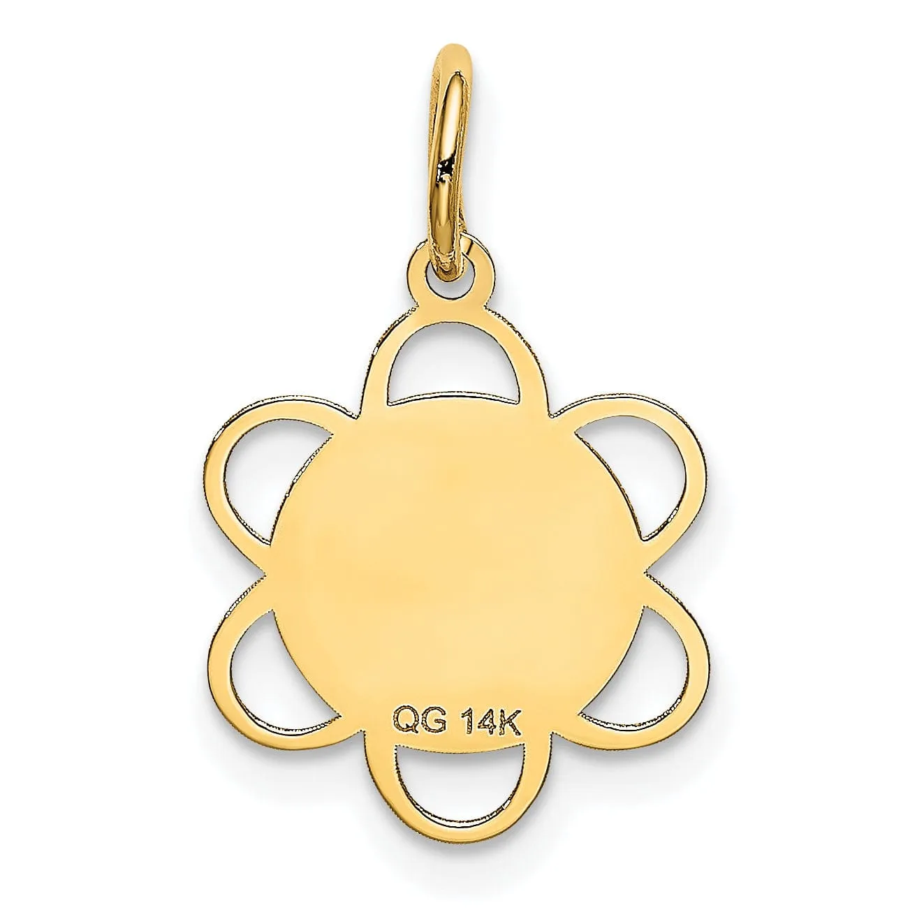 14k Yellow Gold Happy Birthday Charm Pendant