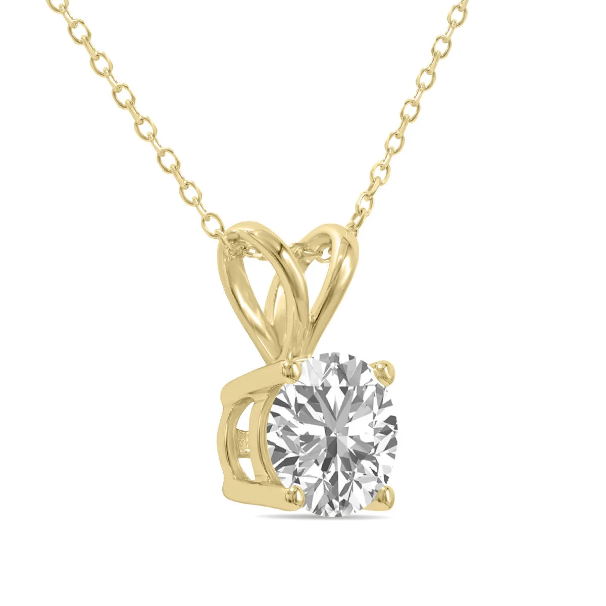 1.5ct tw LAB GROWN Diamond Necklace in 14kt Yellow gold