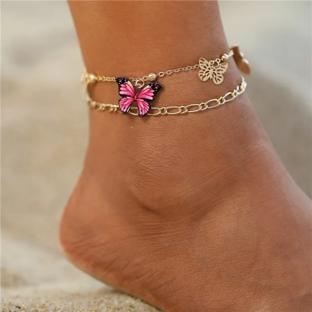 17KM Bohemian Colorful Eye Beads Anklets