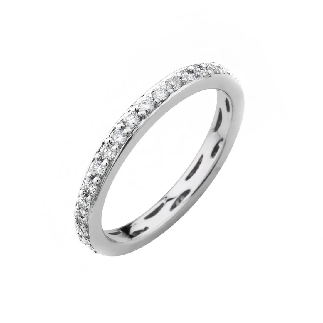 18k White Gold Tdw. 0.60ct Diamond All Around Eternity Ring - 20533625