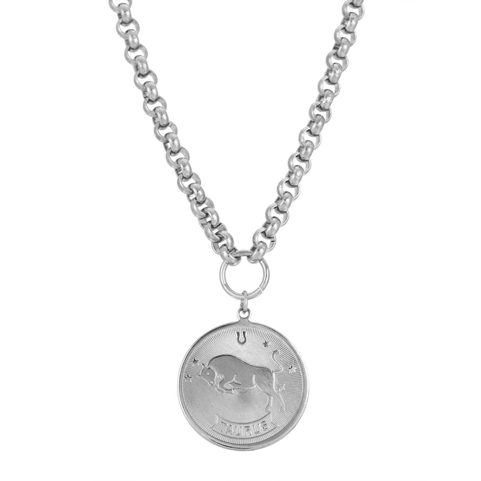 1928 Jewelry Round Zodiac Pendant Necklace 18"