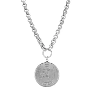 1928 Jewelry Round Zodiac Pendant Necklace 18"