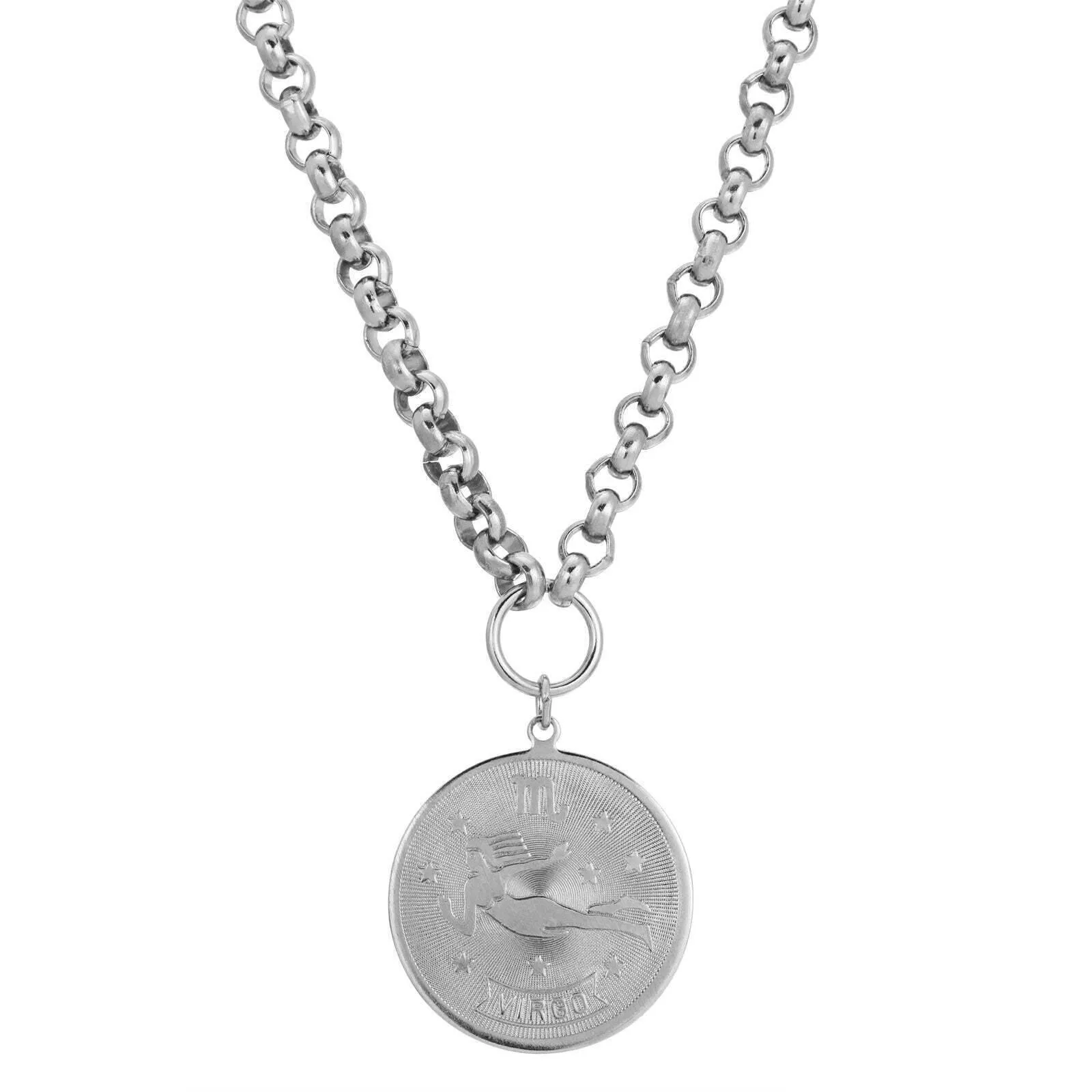 1928 Jewelry Round Zodiac Pendant Necklace 18"