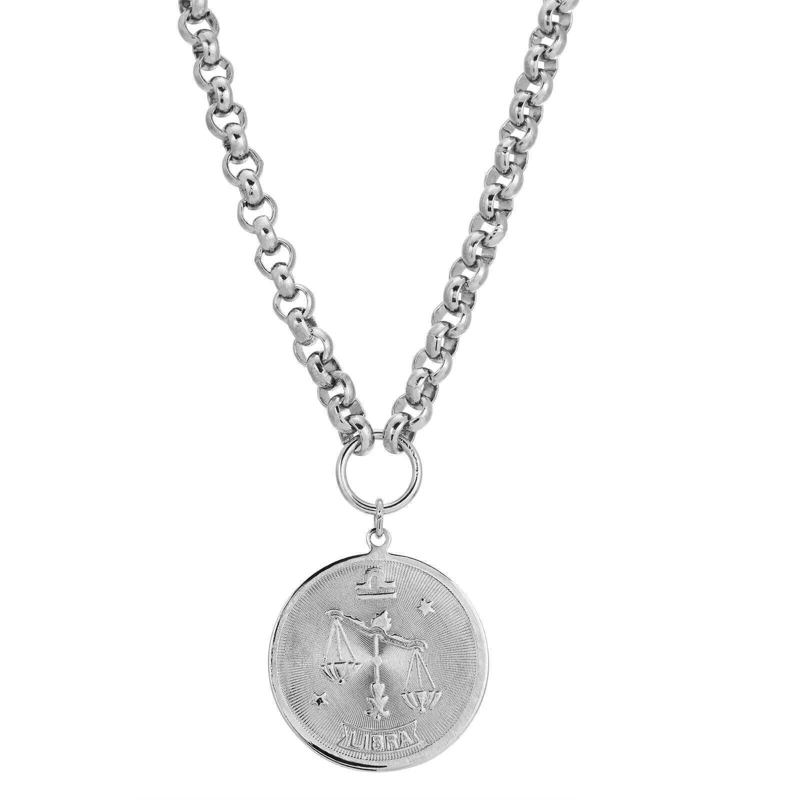 1928 Jewelry Round Zodiac Pendant Necklace 18"