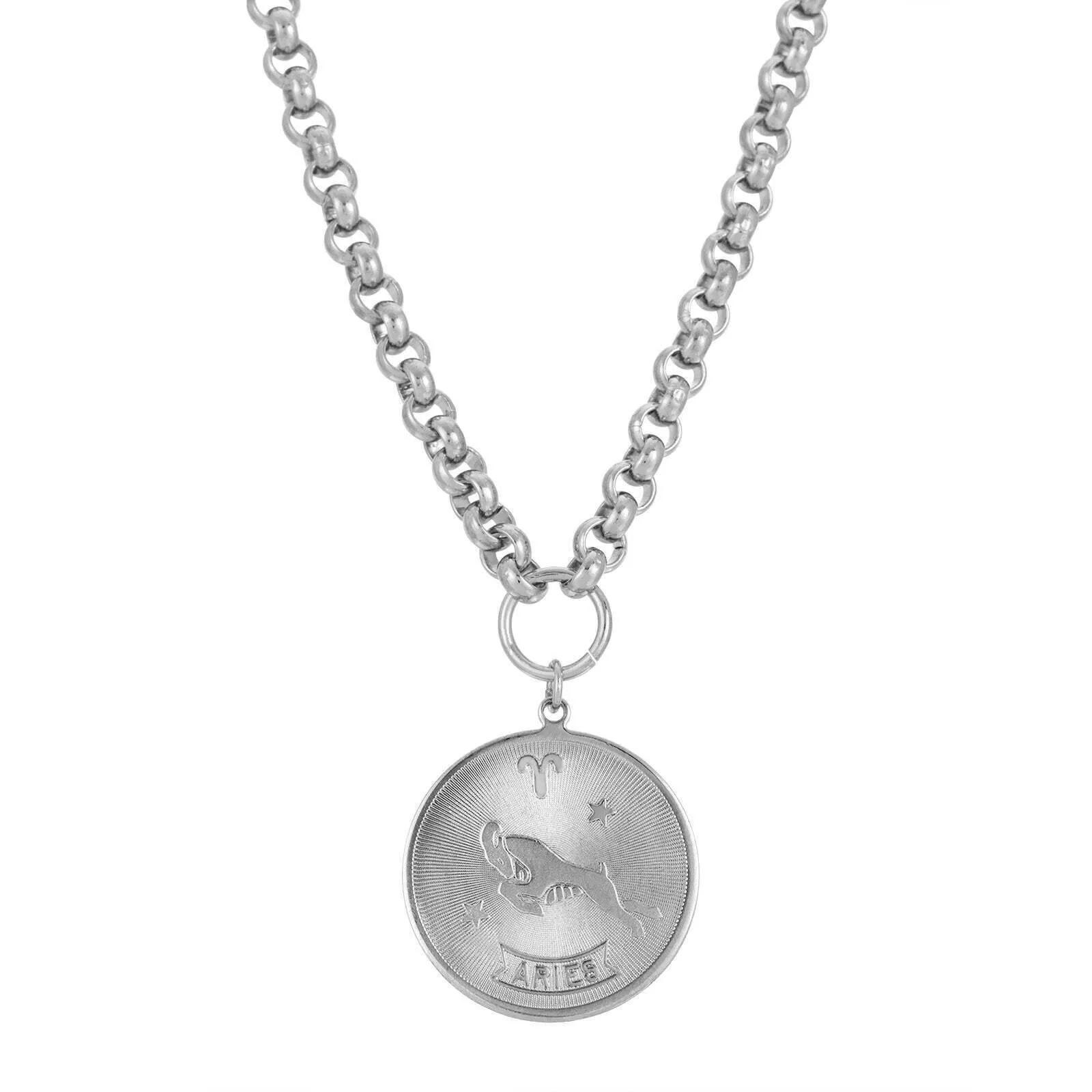 1928 Jewelry Round Zodiac Pendant Necklace 18"