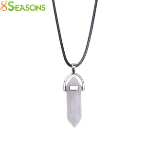 8SEASONS Created Fashion Multi Color Quartz Chakra Necklaces Pendant Necklace Chain Crystal Necklace Women Jewelry Accessories