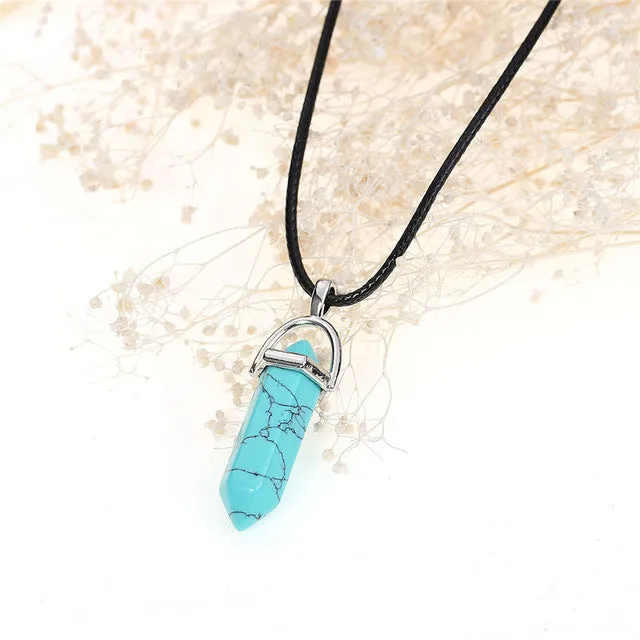 8SEASONS Created Fashion Multi Color Quartz Chakra Necklaces Pendant Necklace Chain Crystal Necklace Women Jewelry Accessories