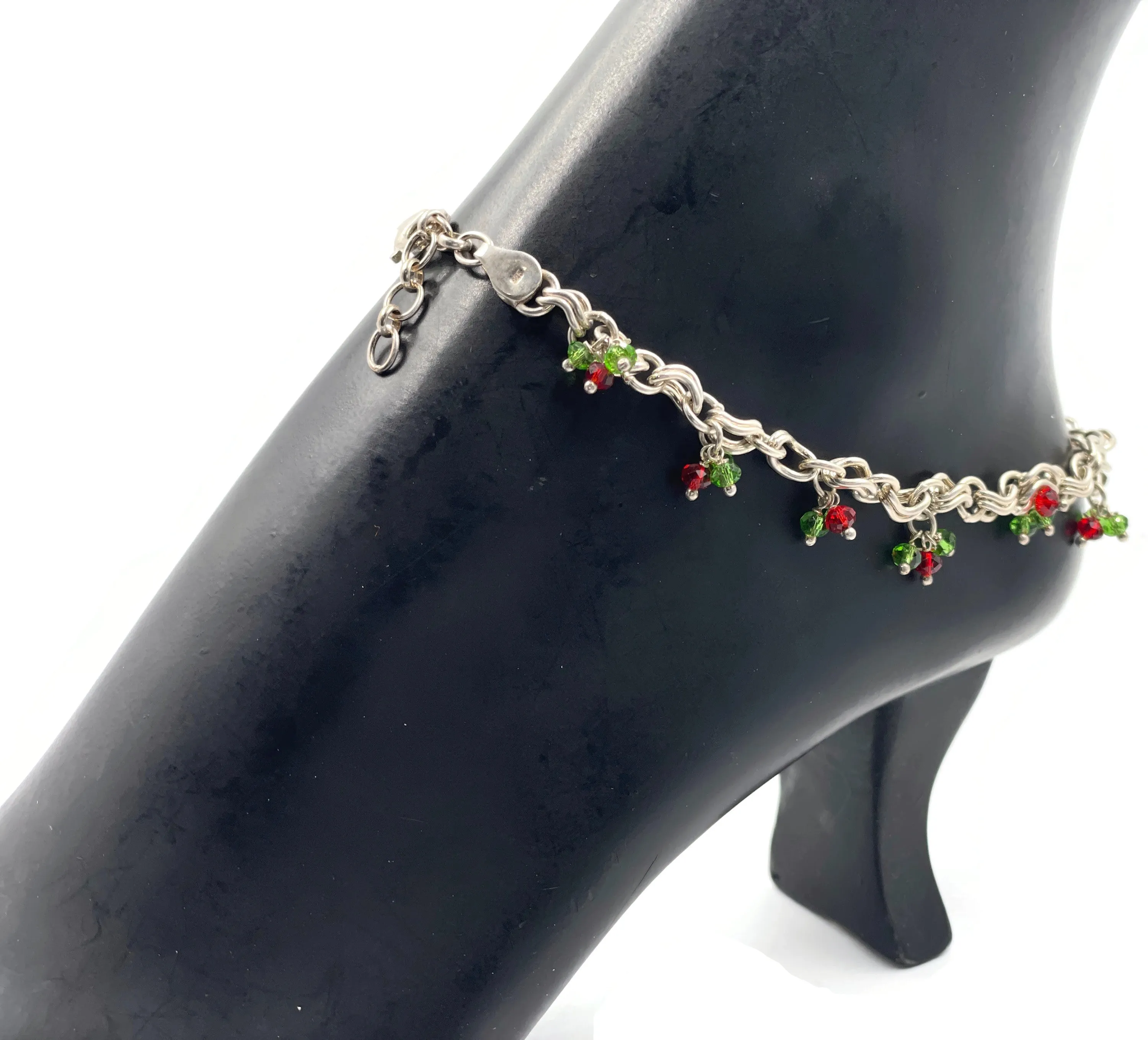 925 Sterling Silver Antique Style Anklet - #105