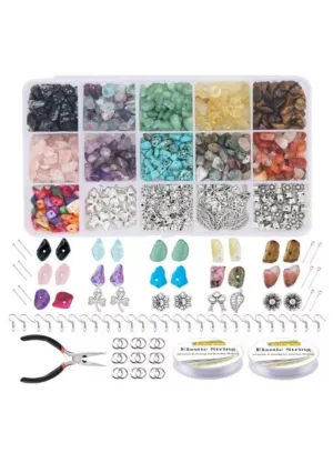 933 pcs DIY Beads Set for Jewelry Making for Kids and Adults, Craft DIY Necklace, Bracelets, hair hoop and more Using Colorful Acrylic Crafting Beads Kit Box with Accessories