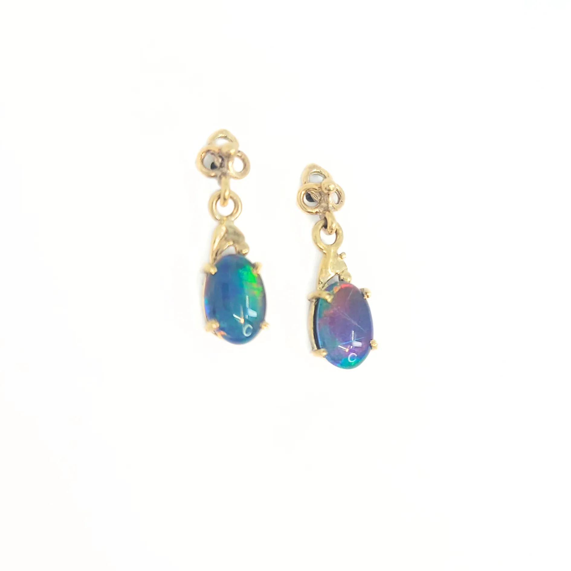 9CT Gold Opal Stud Earrings