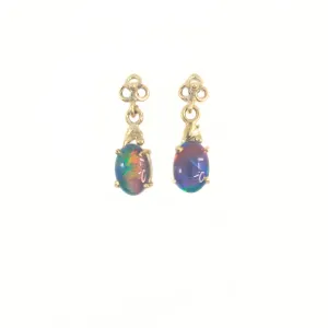 9CT Gold Opal Stud Earrings