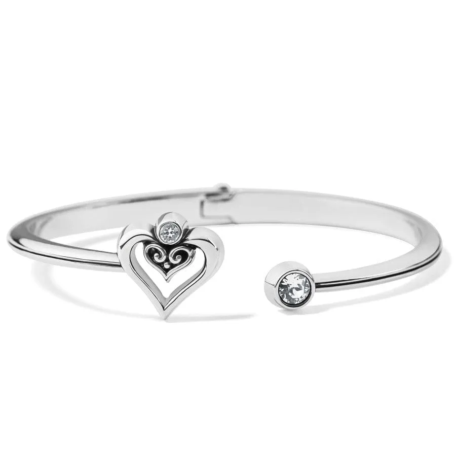 Alcazar Duet Heart Open Hinged Bangle