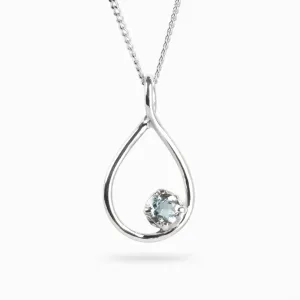 Aquamarine Birthstone Necklace