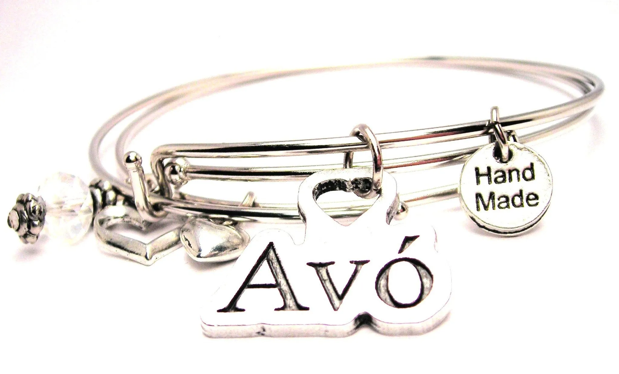 Avó Portuguese Grandmother Expandable Bangle Bracelet Set