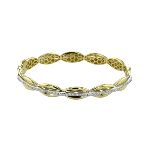 Bangle in 18k Gold with Diamonds