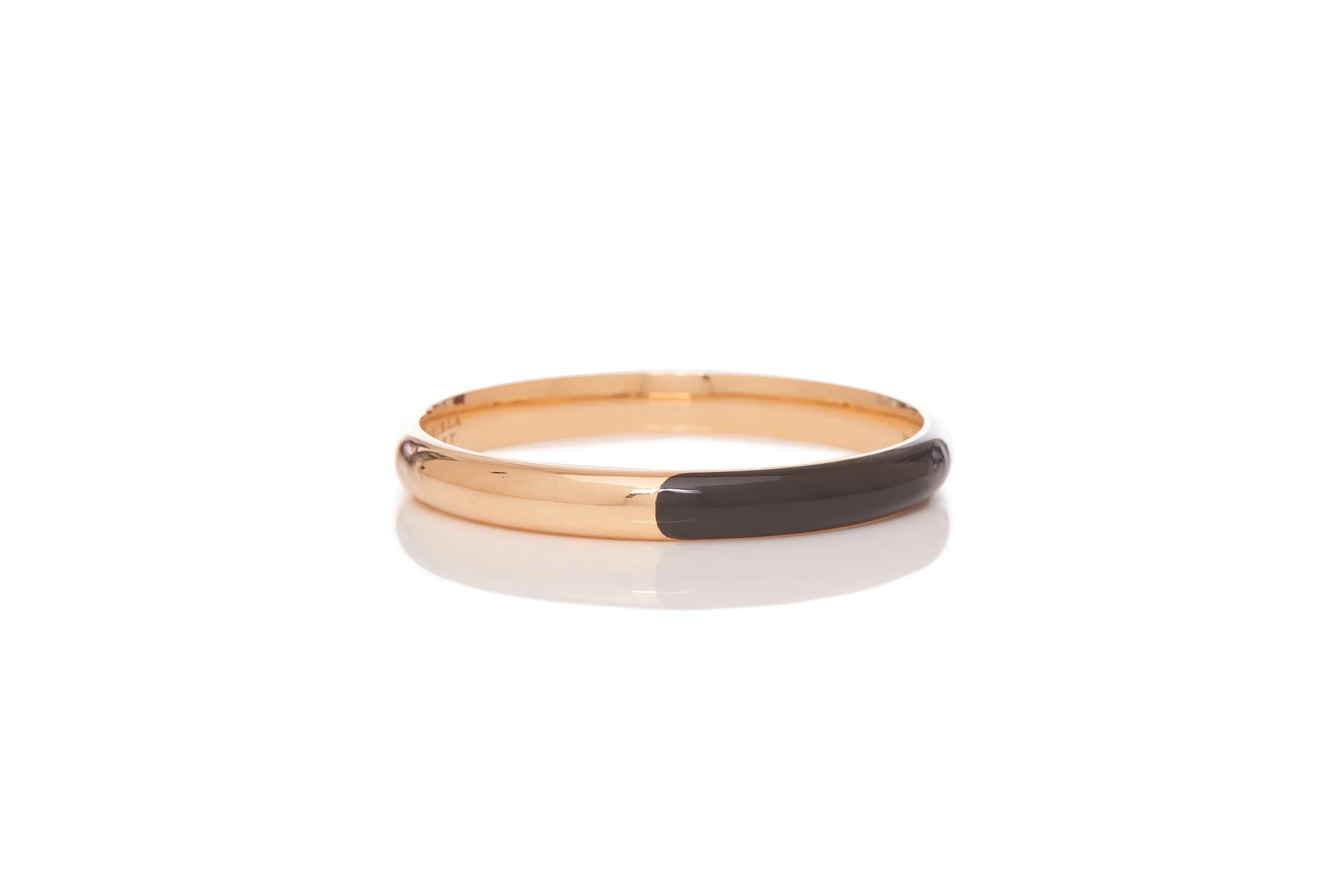 Bangle in 18K Rose Gold & Vitreous Black Enamel