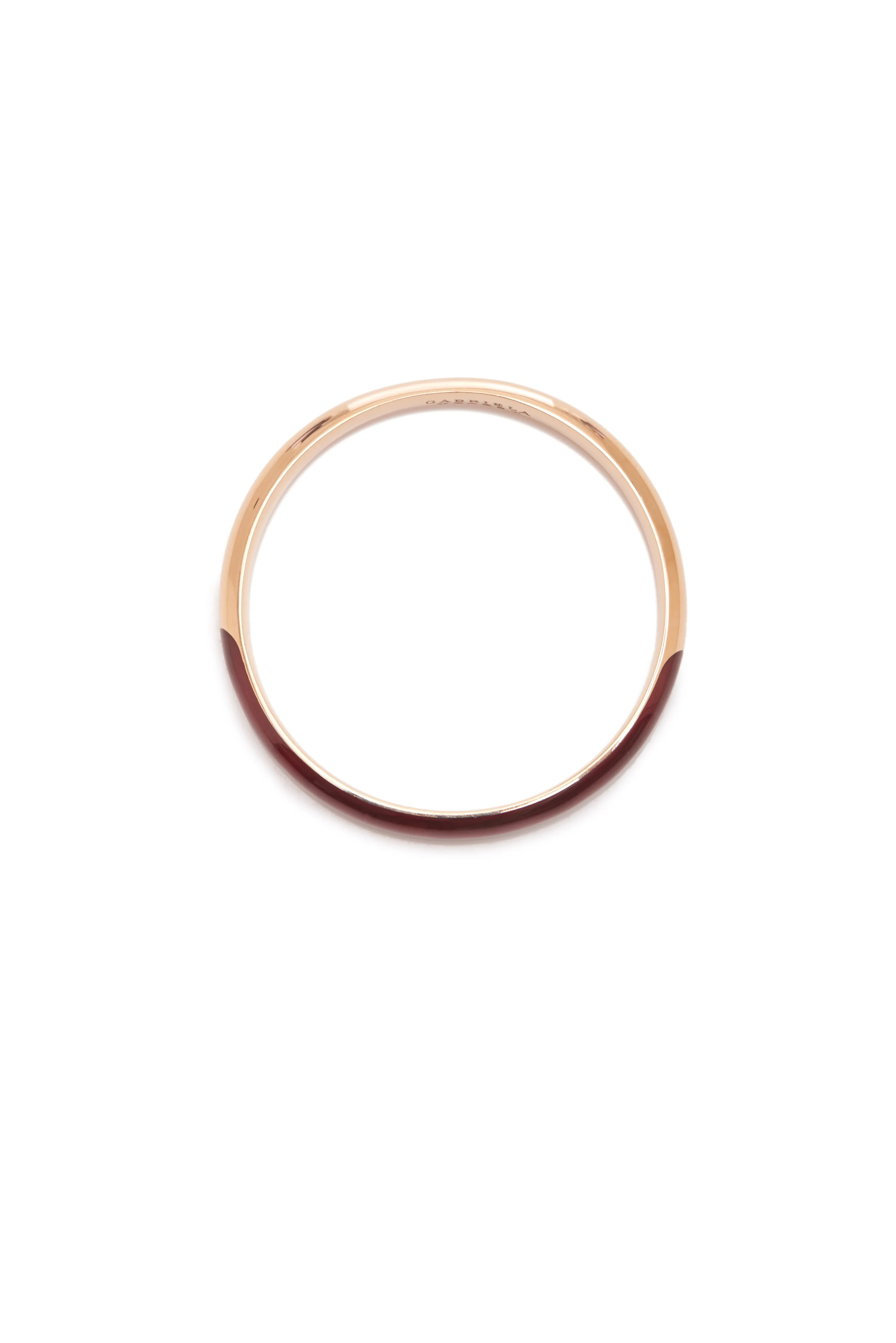 Bangle in 18K Rose Gold & Vitreous Red Enamel