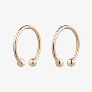 BARBELL HOOP EARRINGS