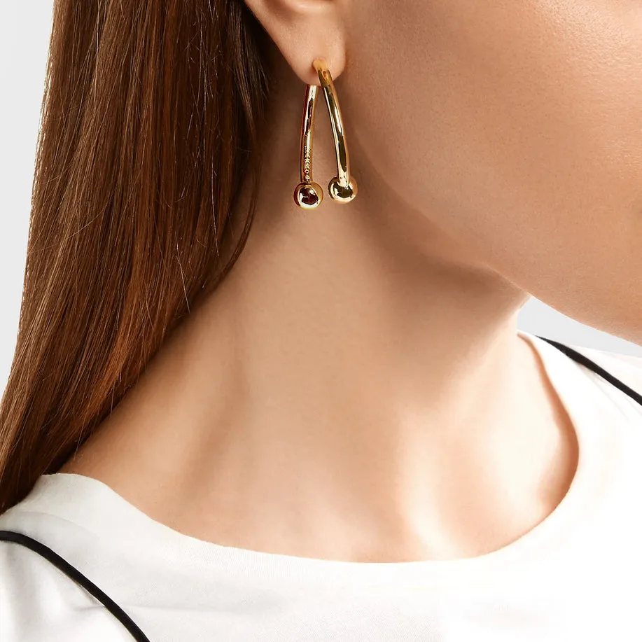 BARBELL HOOP EARRINGS