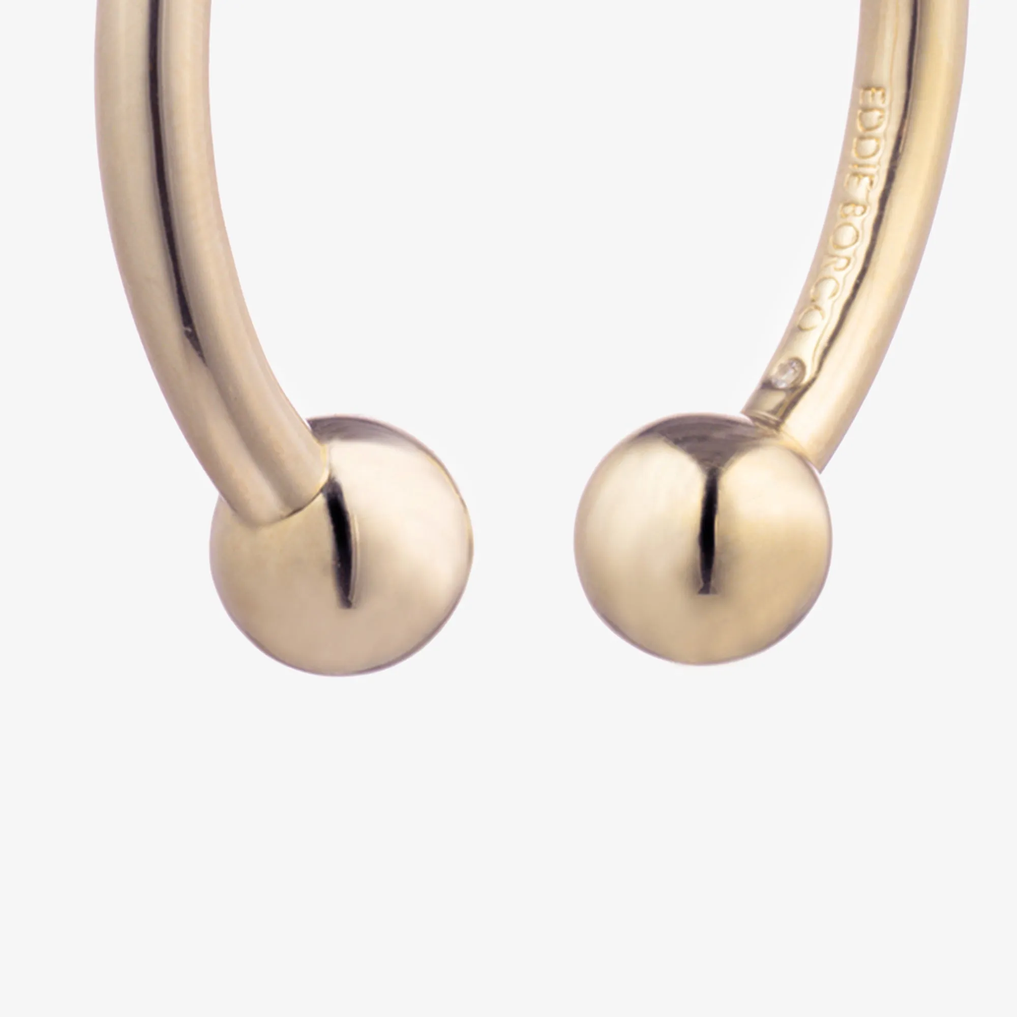 BARBELL HOOP EARRINGS