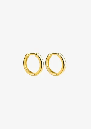 Basic 14 Hoop Earrings Gold