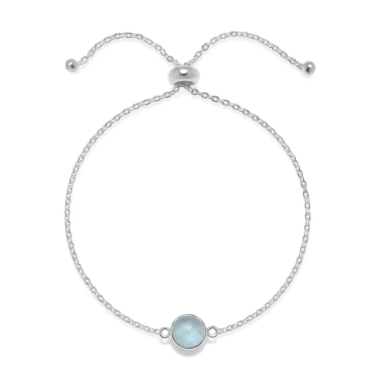 Birthstone Solitaire Bracelet- March Aquamarine