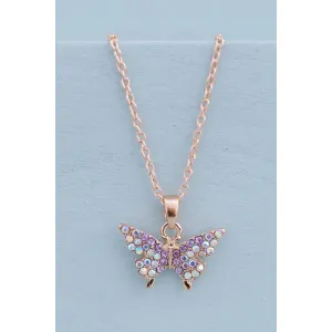 boutique butterfly gem necklace