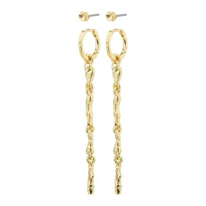 Breathe Gold Plated 2-in-1 Earring Set