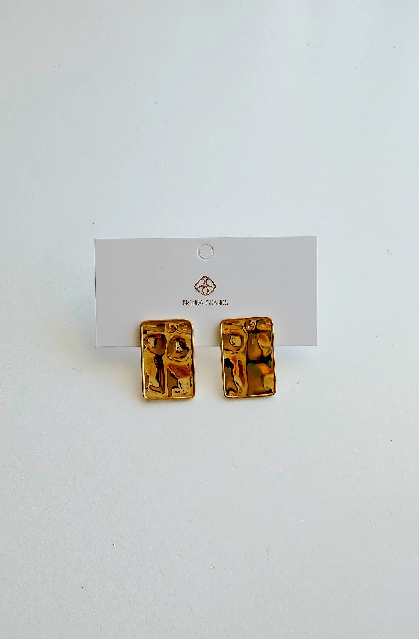 BRENDA GRANDS STATEMENT RECTANGULAR STUDS