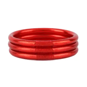 BuDhaGirl | Set of Three | All Weather Bangles in Crimson Red