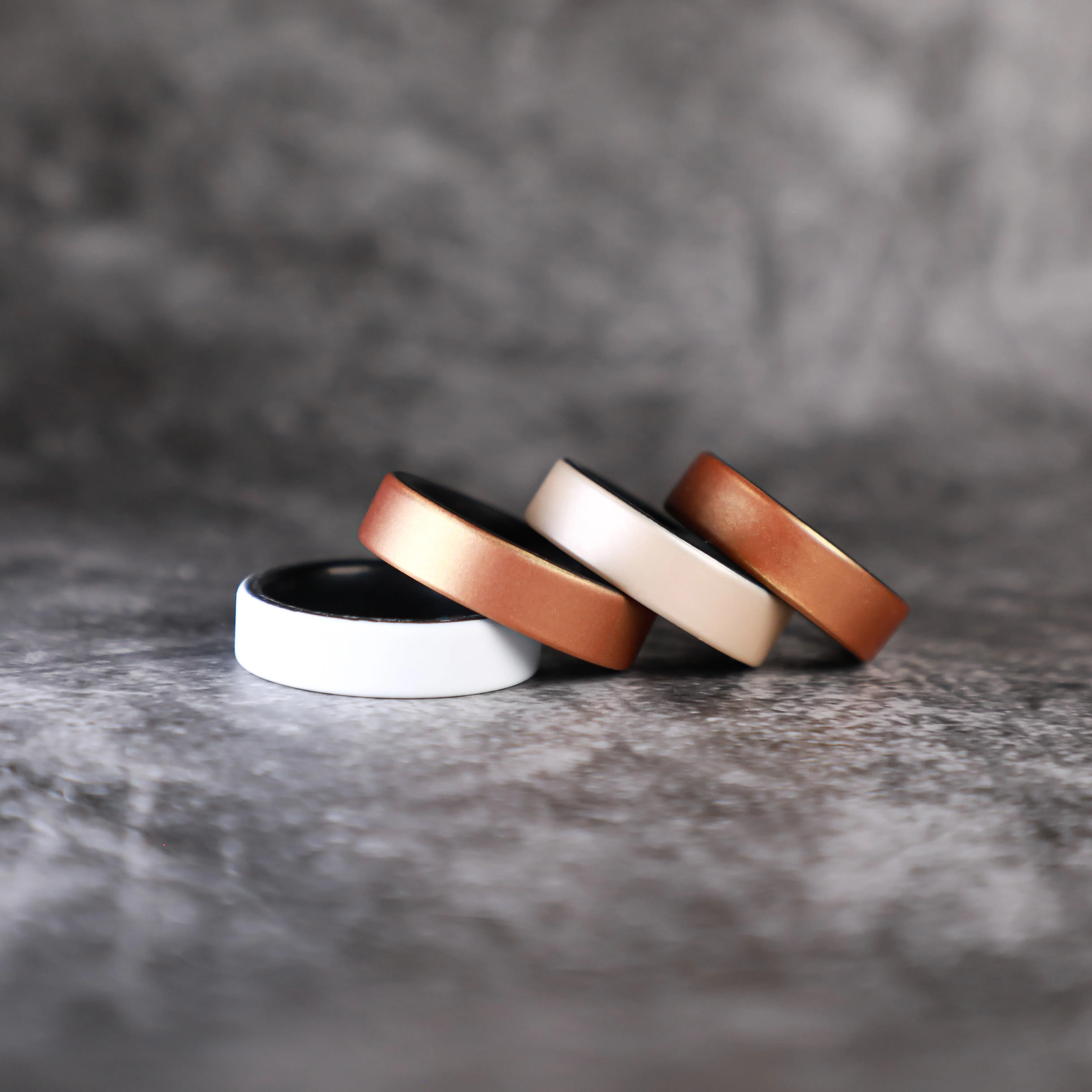 Champagne Gold Dual Layer Breathable Silicone Ring