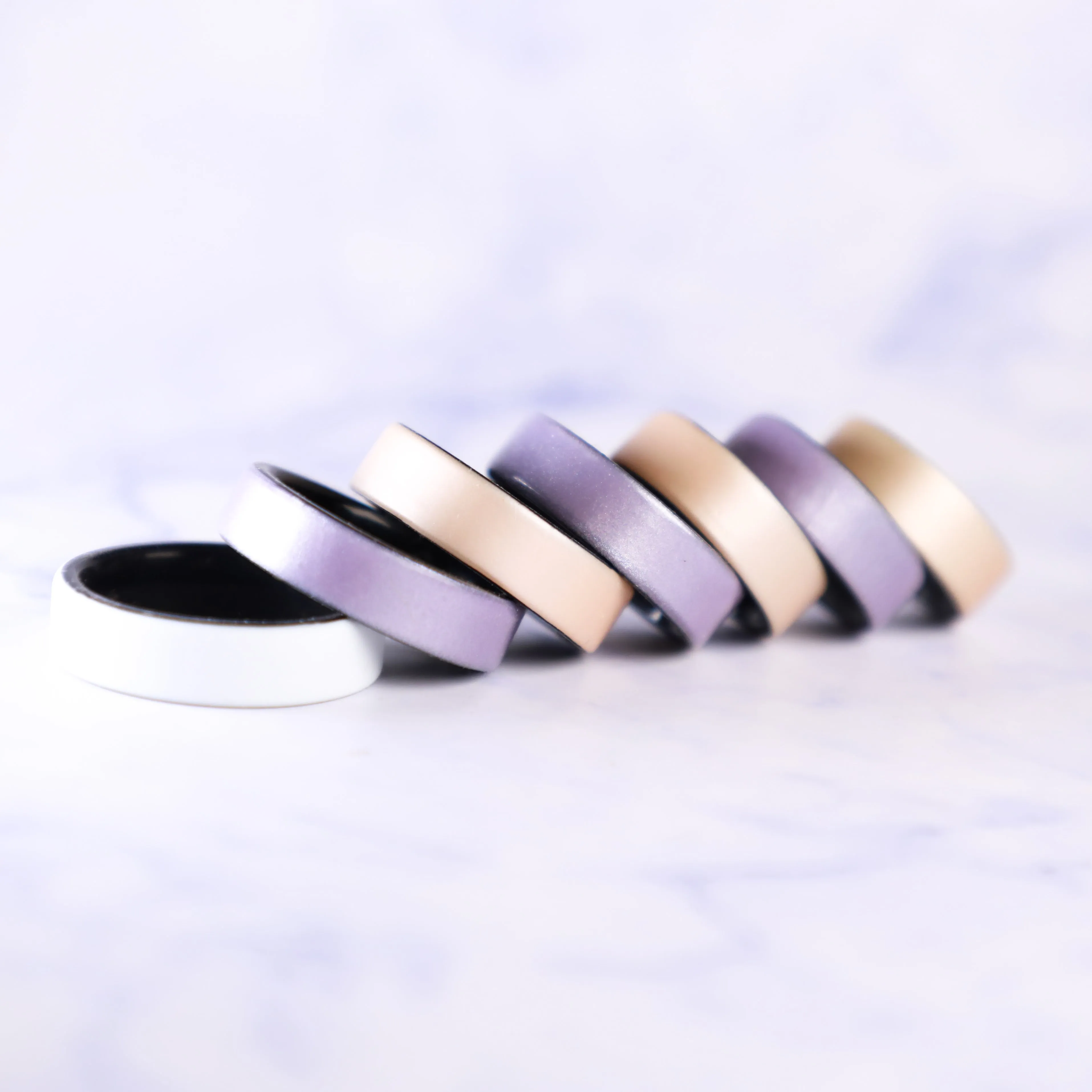 Champagne Gold Dual Layer Breathable Silicone Ring