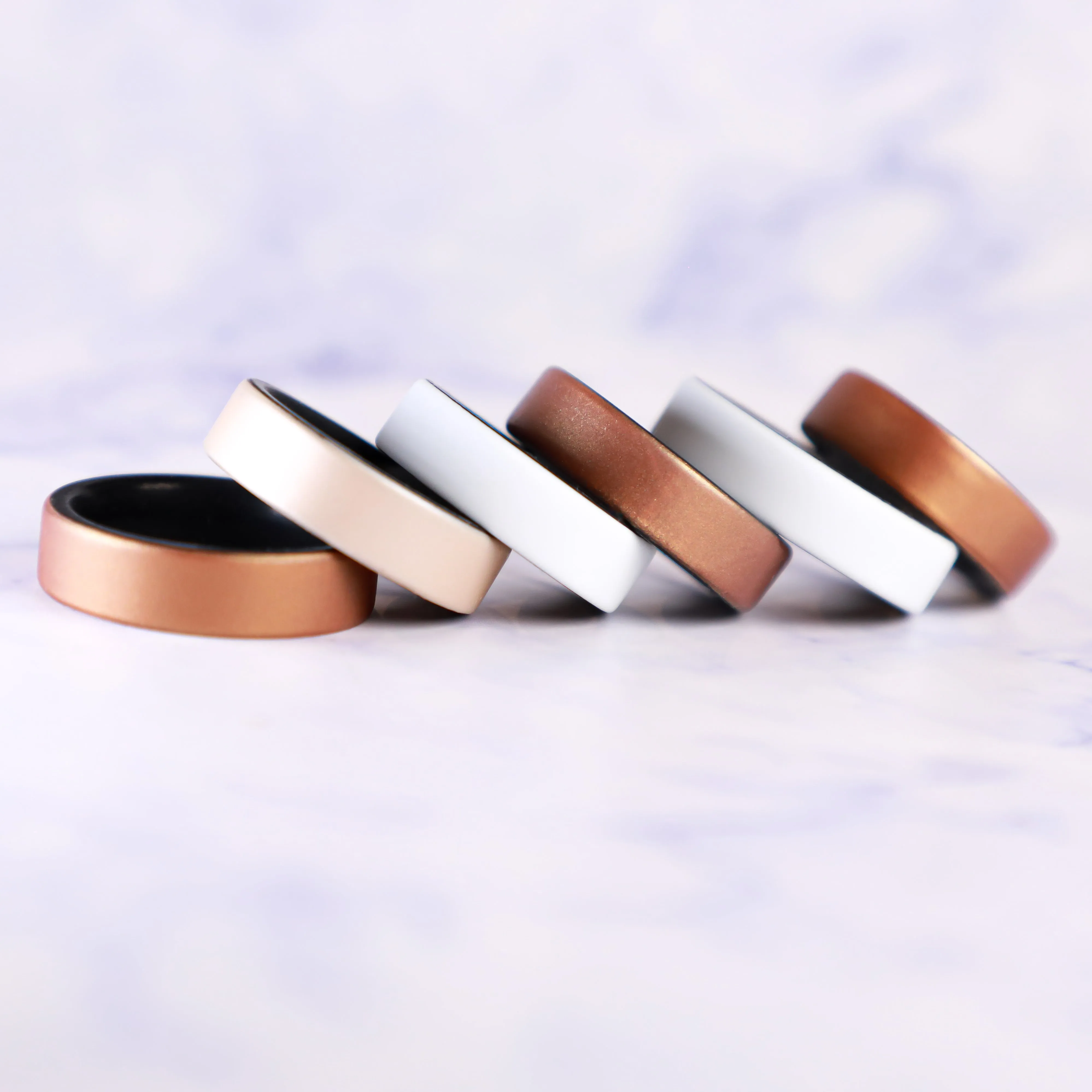 Champagne Gold Dual Layer Breathable Silicone Ring