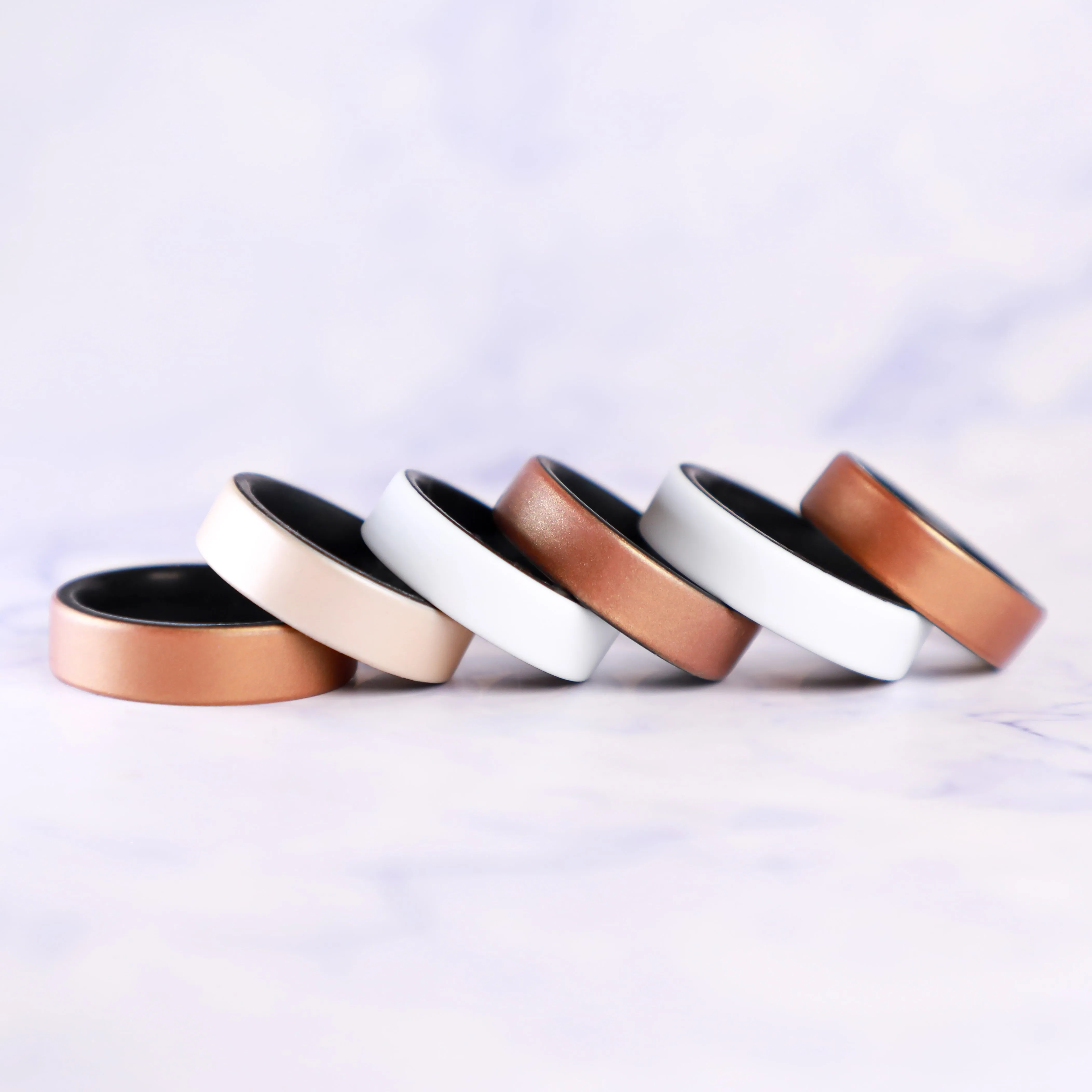 Champagne Gold Dual Layer Breathable Silicone Ring