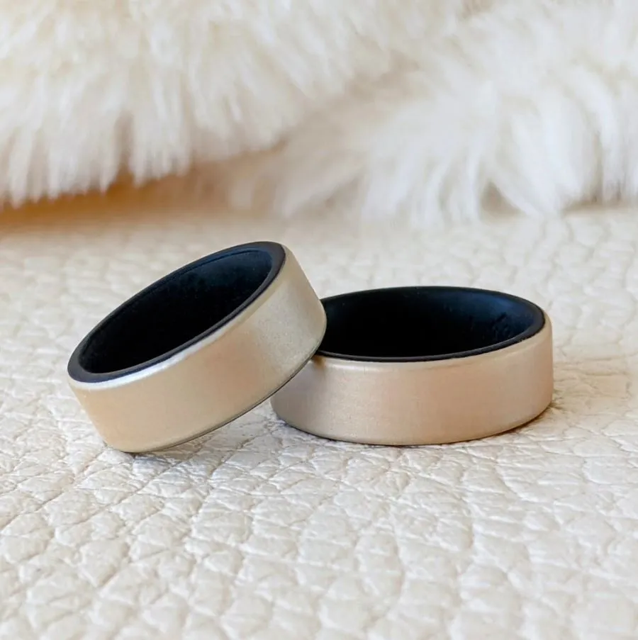 Champagne Gold Dual Layer Breathable Silicone Ring