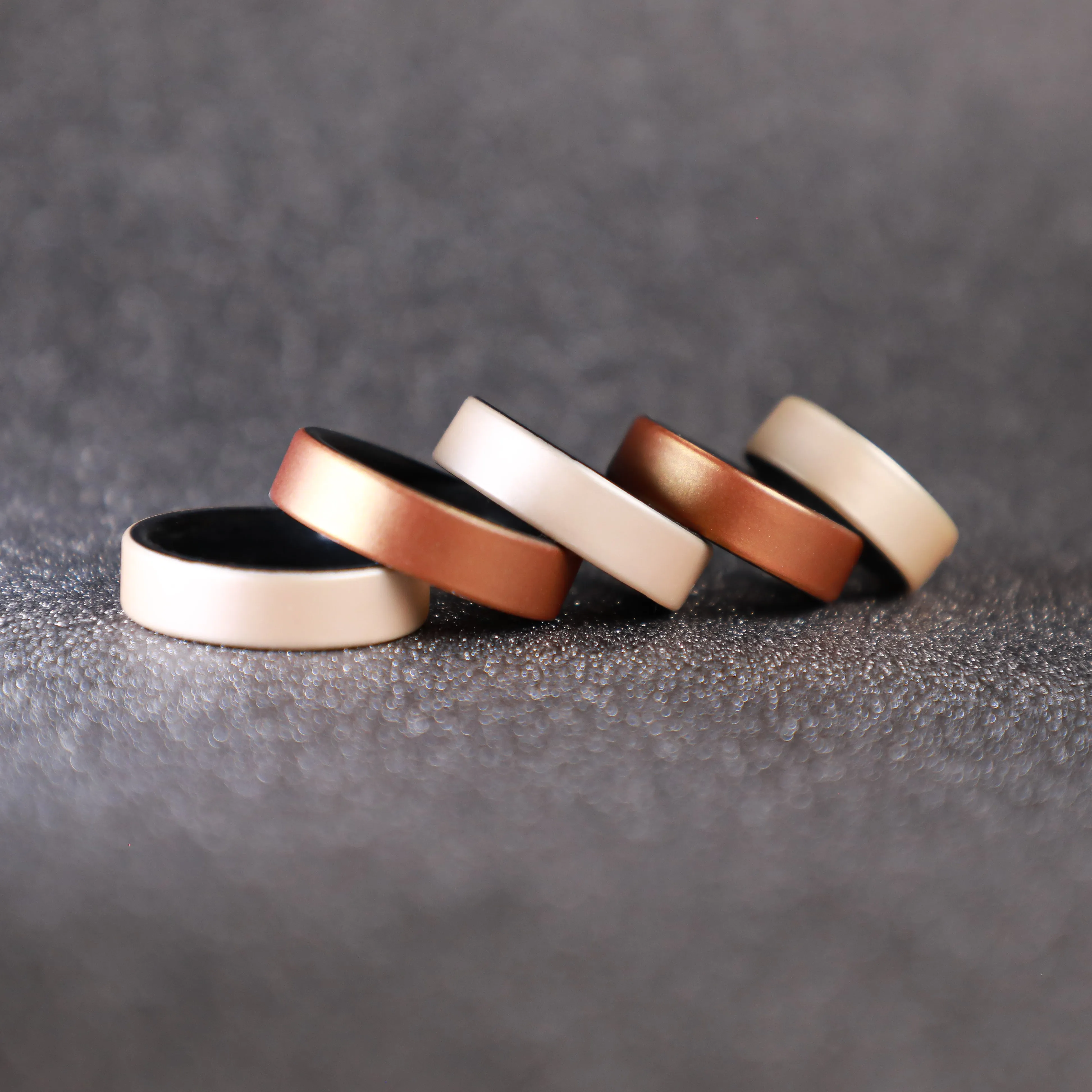 Champagne Gold Dual Layer Breathable Silicone Ring