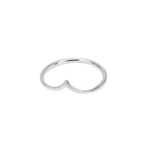 *Chevron V Ring, Silver