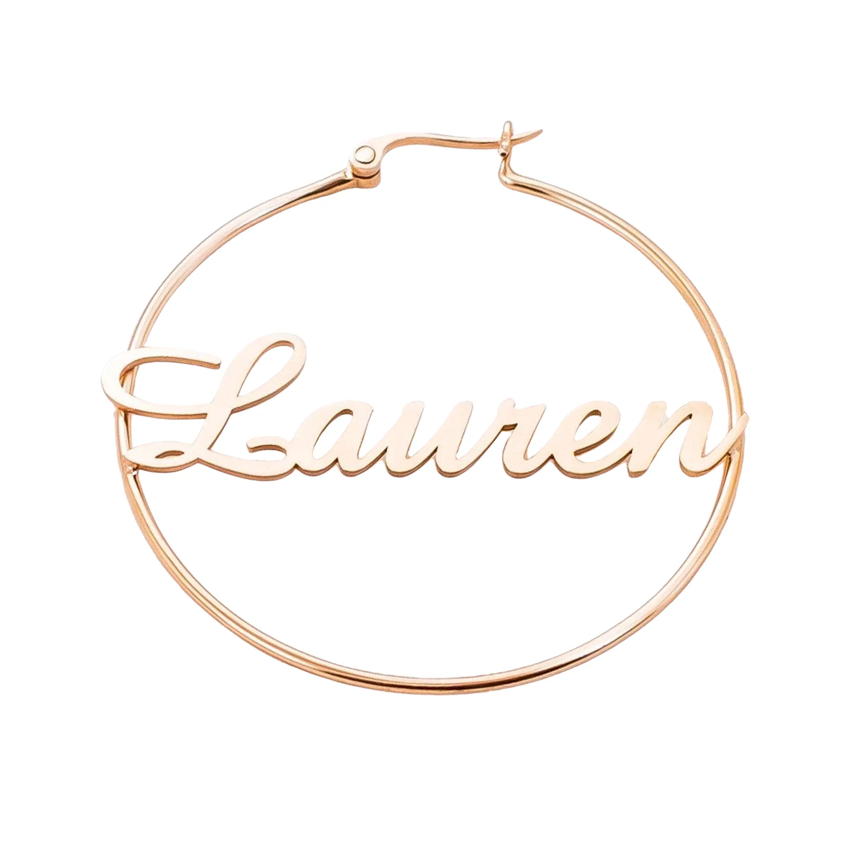 Classic Custom Name Hoop Earrings