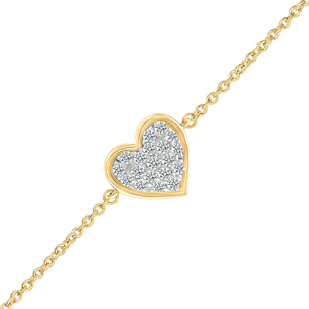 Classic Heart Sparkling Bracelet