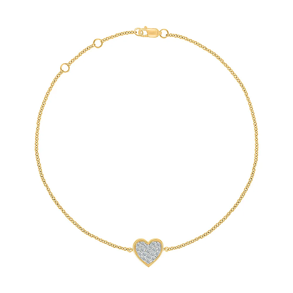 Classic Heart Sparkling Bracelet