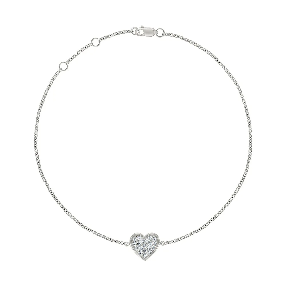 Classic Heart Sparkling Bracelet