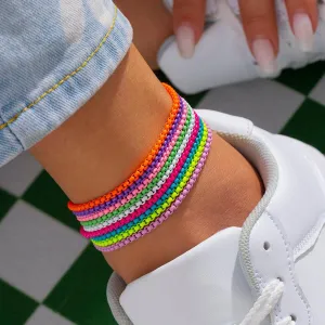 Colorful Iron Chain Anklet Bracelet