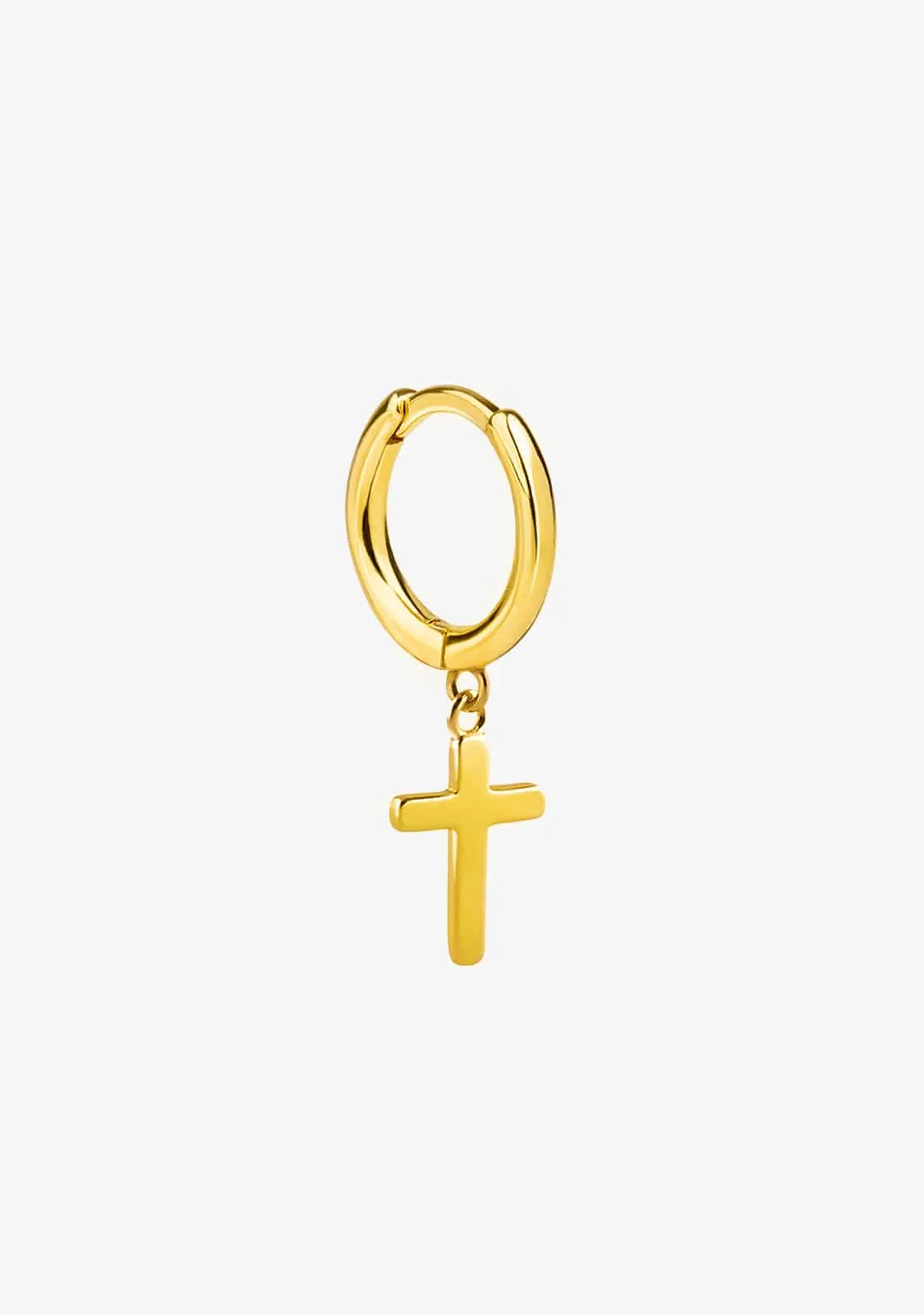 Cross Hoop Piercing Gold