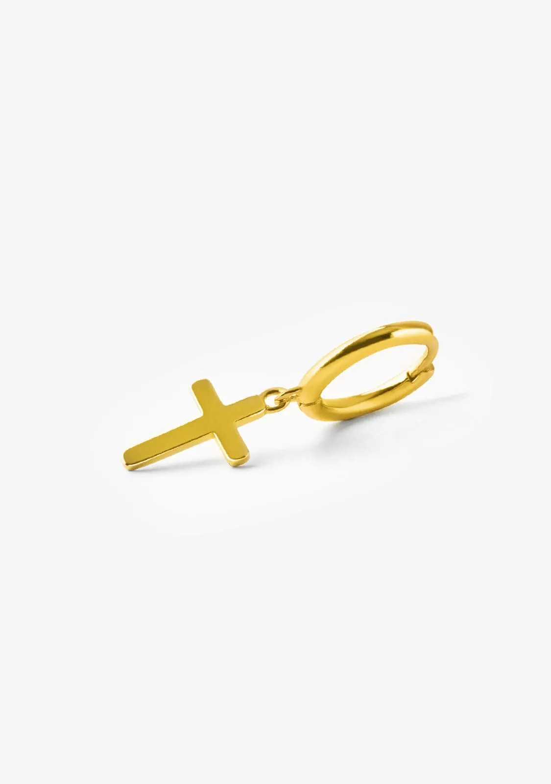 Cross Hoop Piercing Gold